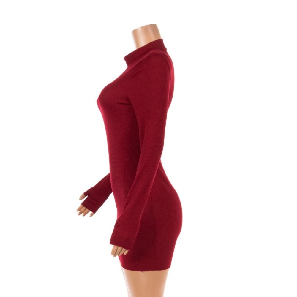 🆕️ High Collar Midi Dress - Picture 4 of 7